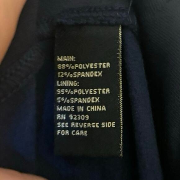 Diane Gilman Navy Wide Leg Stretch Pull-On Pants Small NWT Comfort Fit - Picture 4 of 4